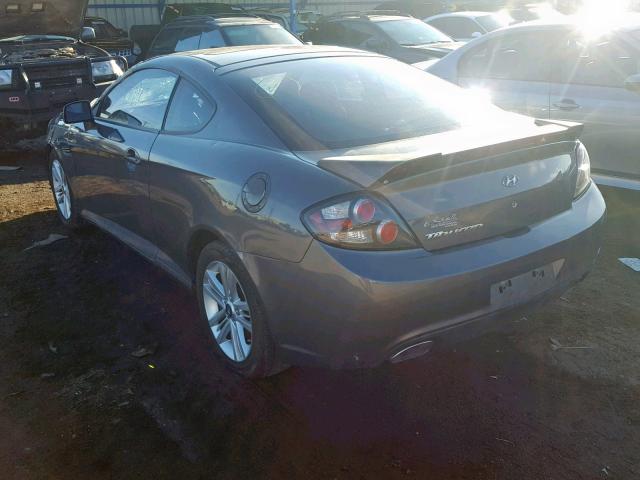 KMHHM66D77U247986 - 2007 HYUNDAI TIBURON GS GRAY photo 3