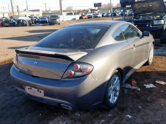 KMHHM66D77U247986 - 2007 HYUNDAI TIBURON GS GRAY photo 4