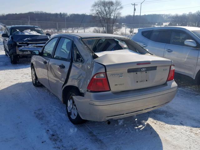 1FAHP34N46W131451 - 2006 FORD FOCUS ZX4 TAN photo 3