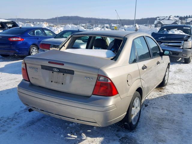 1FAHP34N46W131451 - 2006 FORD FOCUS ZX4 TAN photo 4