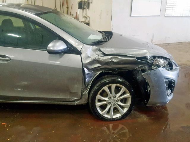 JM1BL1S57A1277903 - 2010 MAZDA 3 S SILVER photo 9