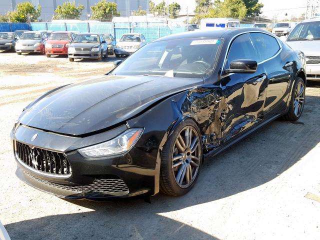 ZAM57XSA1F1141481 - 2015 MASERATI GHIBLI BLACK photo 2