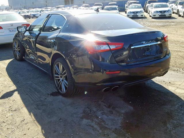 ZAM57XSA1F1141481 - 2015 MASERATI GHIBLI BLACK photo 3