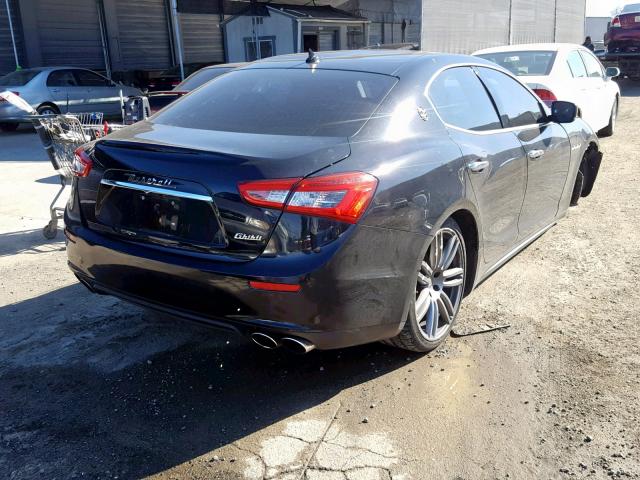 ZAM57XSA1F1141481 - 2015 MASERATI GHIBLI BLACK photo 4