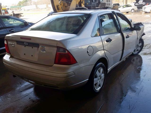 1FAHP34N47W364845 - 2007 FORD FOCUS ZX4 TAN photo 4