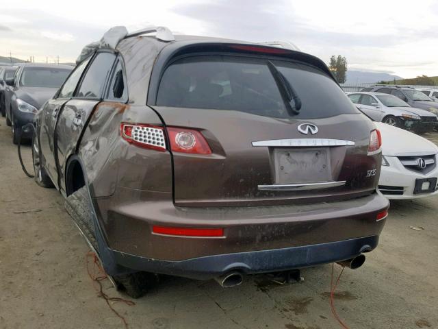 JNRAS08W64X212583 - 2004 INFINITI FX35 GRAY photo 3