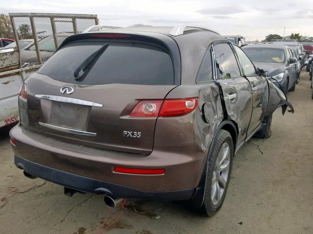 JNRAS08W64X212583 - 2004 INFINITI FX35 GRAY photo 4