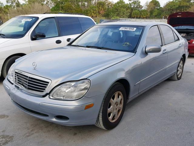 WDBNG70J9YA129703 - 2000 MERCEDES-BENZ S 430 BLUE photo 2