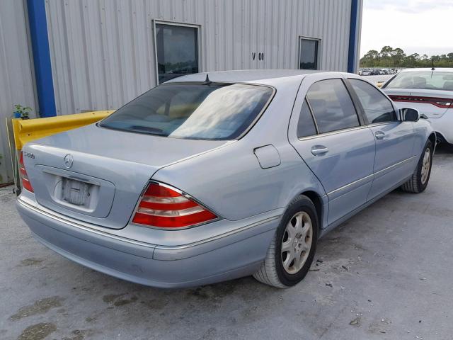 WDBNG70J9YA129703 - 2000 MERCEDES-BENZ S 430 BLUE photo 4