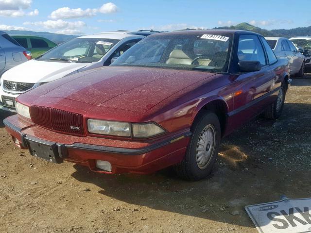 2G4WB15L0R1439001 - 1994 BUICK REGAL CUST MAROON photo 2