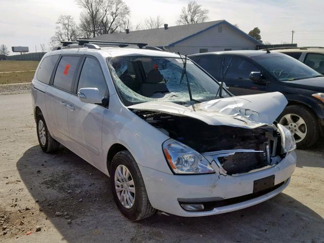 KNDMG4C74E6565109 - 2014 KIA SEDONA LX WHITE photo 1