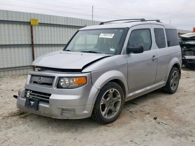 5J6YH18958L010953 - 2008 HONDA ELEMENT SC SILVER photo 2