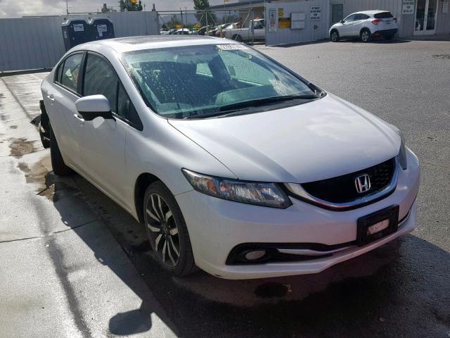 19XFB2F92EE208711 - 2014 HONDA CIVIC EXL WHITE photo 1