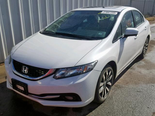 19XFB2F92EE208711 - 2014 HONDA CIVIC EXL WHITE photo 2