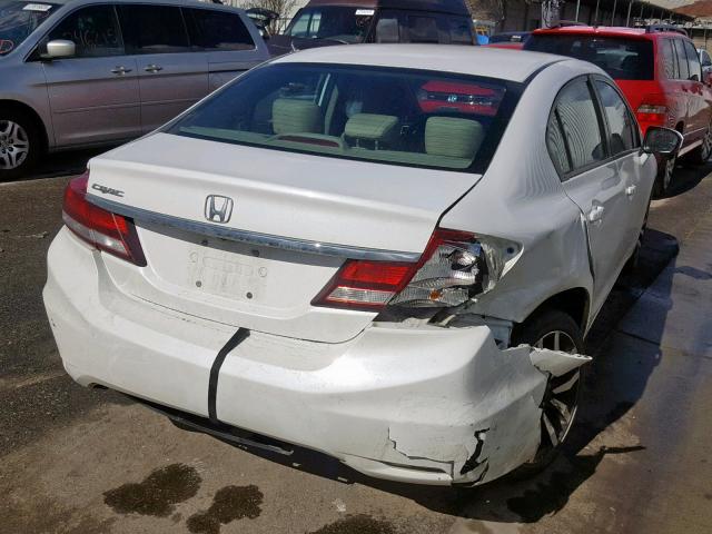 19XFB2F92EE208711 - 2014 HONDA CIVIC EXL WHITE photo 4