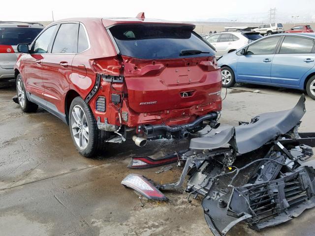 2FMPK4K92HBC64449 - 2017 FORD EDGE TITAN RED photo 3