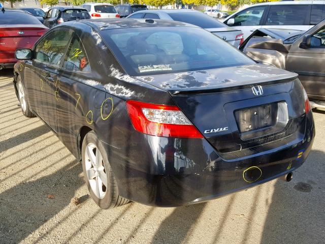 2HGFG12978H575292 - 2008 HONDA CIVIC EXL BLACK photo 3