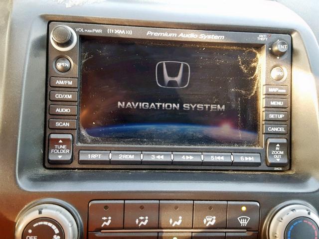 2HGFG12978H575292 - 2008 HONDA CIVIC EXL BLACK photo 9