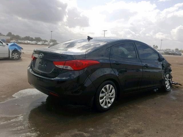 KMHDH4AE5CU378819 - 2012 HYUNDAI ELANTRA GL BLACK photo 4