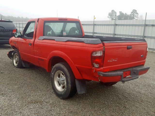 1FTYR11U81TA22229 - 2001 FORD RANGER RED photo 3