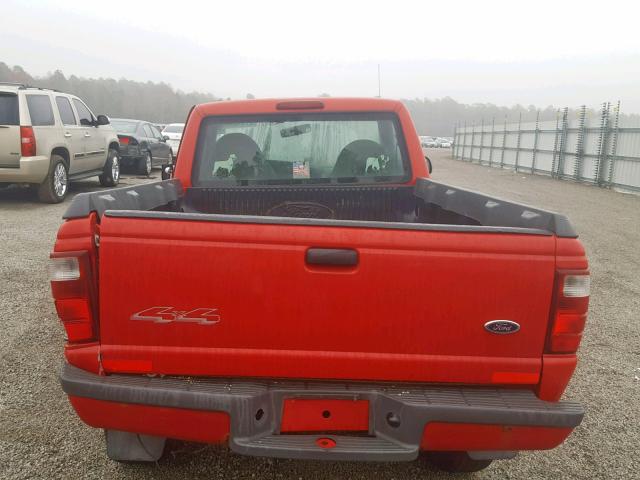 1FTYR11U81TA22229 - 2001 FORD RANGER RED photo 6