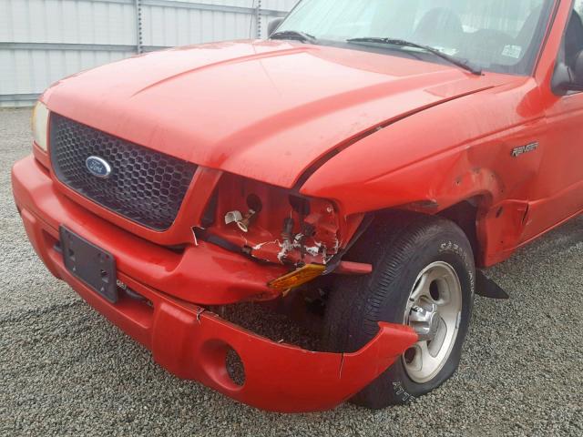 1FTYR11U81TA22229 - 2001 FORD RANGER RED photo 9