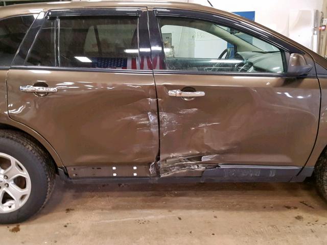 2FMDK3JC8BBB27498 - 2011 FORD EDGE SEL BROWN photo 9