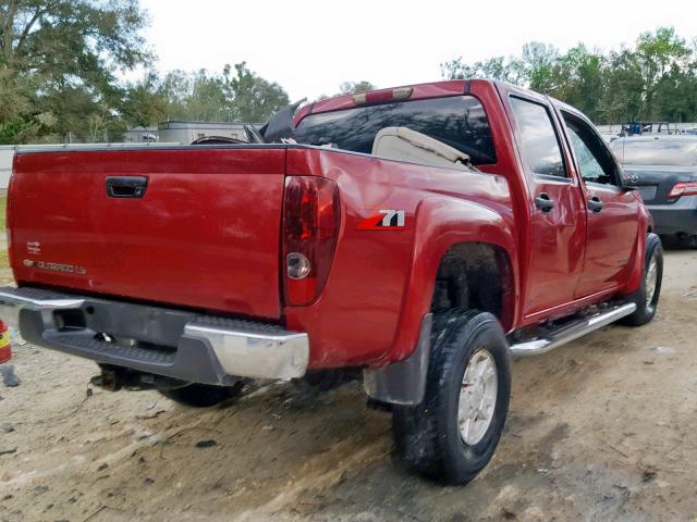 1GCDS136858111700 - 2005 CHEVROLET COLORADO BURGUNDY photo 4