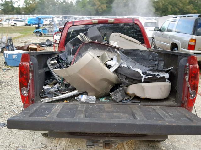 1GCDS136858111700 - 2005 CHEVROLET COLORADO BURGUNDY photo 9