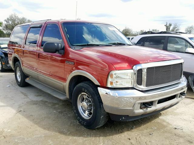 1FMNU42S6YEC63894 - 2000 FORD EXCURSION RED photo 1