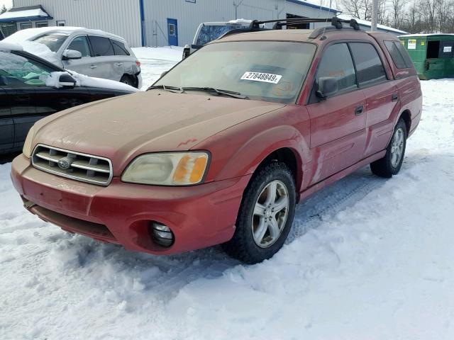 4S4BT62C557101944 - 2005 SUBARU BAJA SPORT RED photo 2