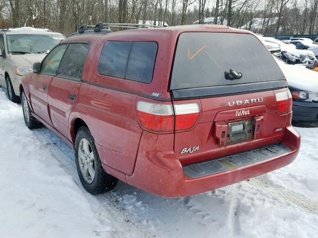 4S4BT62C557101944 - 2005 SUBARU BAJA SPORT RED photo 3