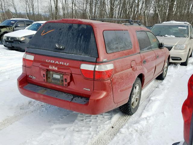 4S4BT62C557101944 - 2005 SUBARU BAJA SPORT RED photo 4