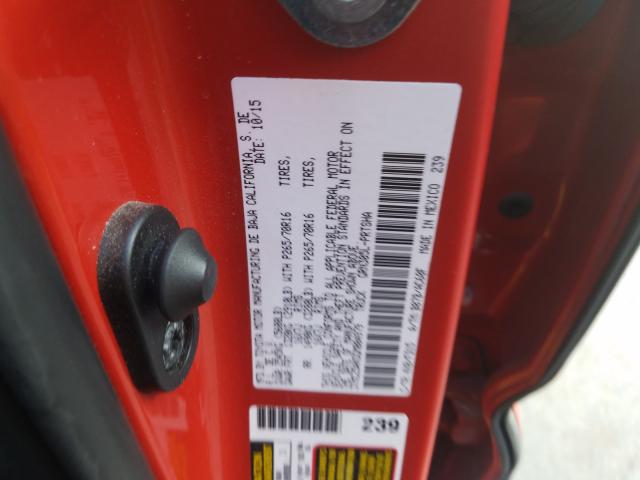 3TMCZ5AN3GM004979 - 2016 TOYOTA TACOMA DOUBLE CAB  照片 10