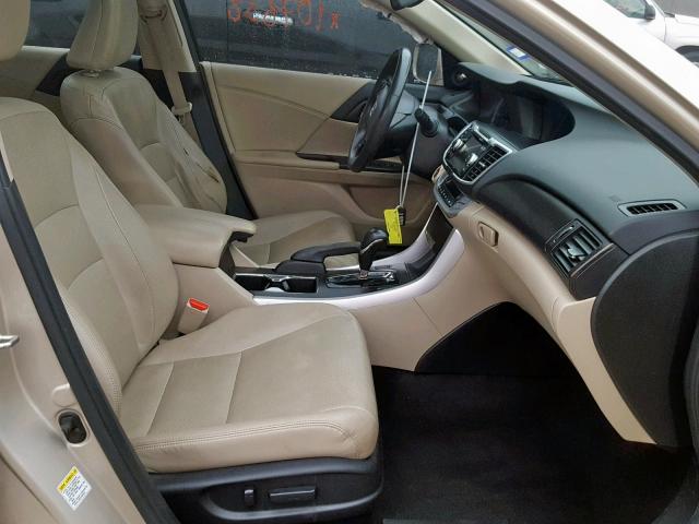 1HGCR2F83EA175583 - 2014 HONDA ACCORD EXL TAN photo 5