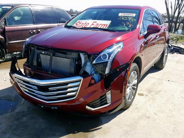 1GYKNCRSXJZ229146 - 2018 CADILLAC XT5 LUXURY BURGUNDY photo 2