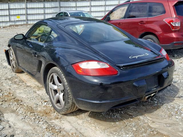 WP0AB29836U785487 - 2006 PORSCHE CAYMAN S BLACK photo 3