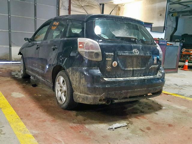 2T1KR32E55C488433 - 2005 TOYOTA MATRIX BLACK photo 3