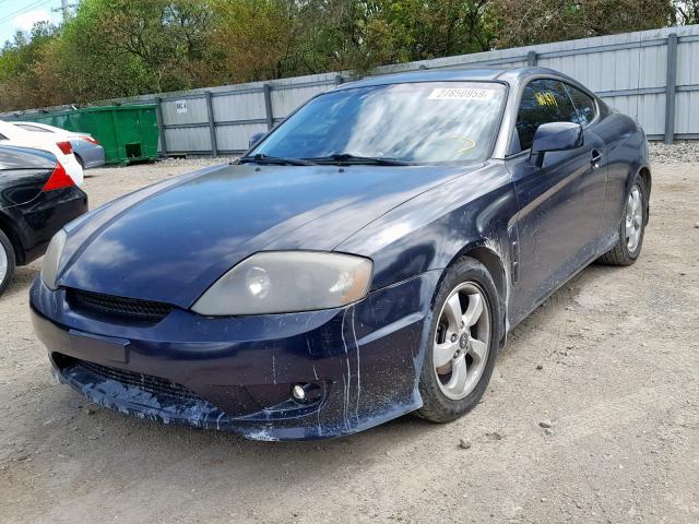 KMHHM65D46U206652 - 2006 HYUNDAI TIBURON GS BLUE photo 2