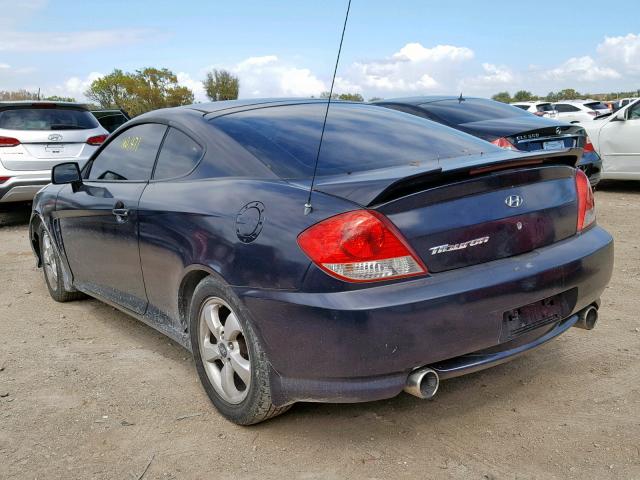 KMHHM65D46U206652 - 2006 HYUNDAI TIBURON GS BLUE photo 3