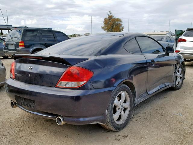 KMHHM65D46U206652 - 2006 HYUNDAI TIBURON GS BLUE photo 4