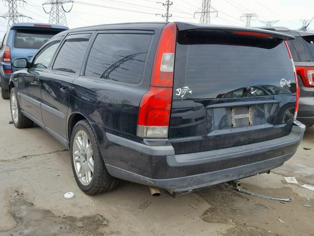 YV1SW58D822250955 - 2002 VOLVO V70 2.4T BLACK photo 3