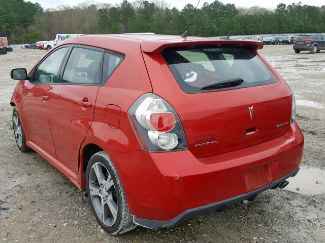 5Y2SR67089Z441052 - 2009 PONTIAC VIBE GT RED photo 3