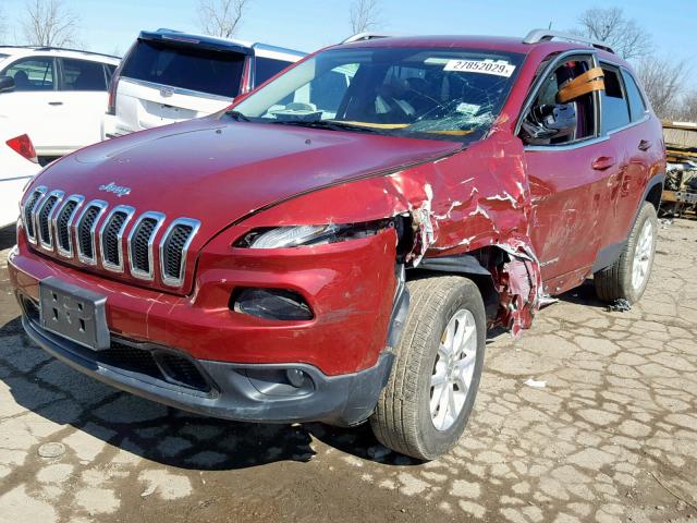 1C4PJMCB5EW317941 - 2014 JEEP CHEROKEE L BURGUNDY photo 2