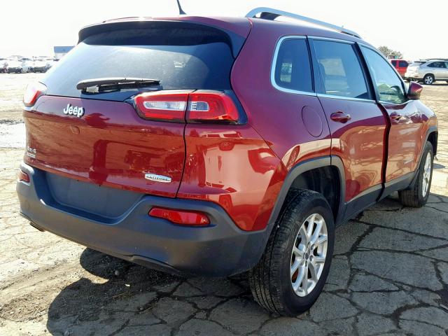 1C4PJMCB5EW317941 - 2014 JEEP CHEROKEE L BURGUNDY photo 4