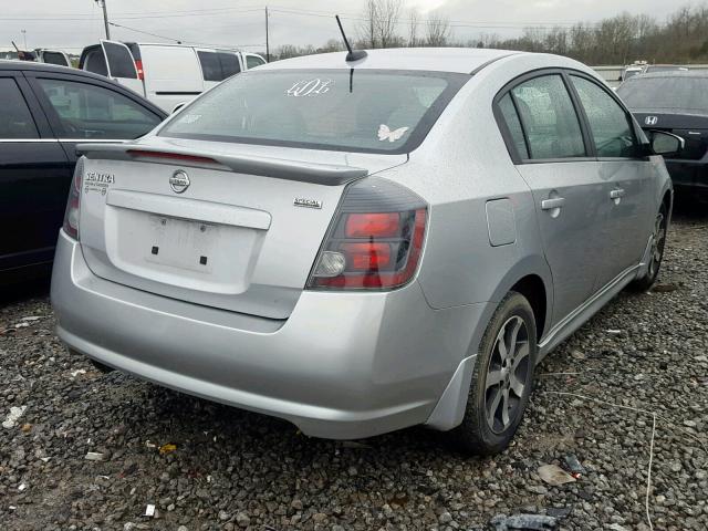 3N1AB6AP7CL704042 - 2012 NISSAN SENTRA 2.0 SILVER photo 4