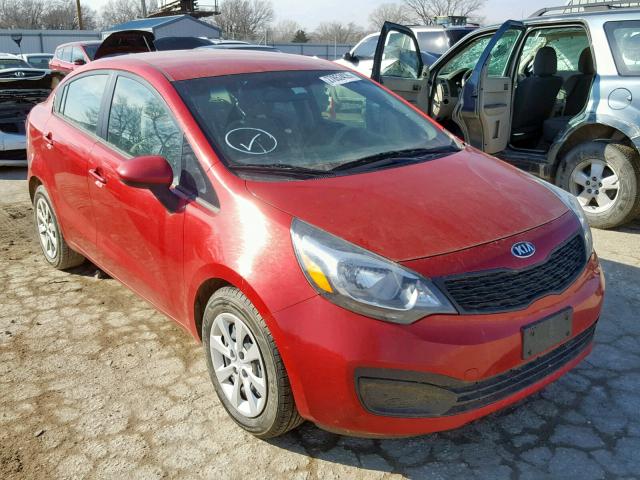 KNADM4A38F6467921 - 2015 KIA RIO LX RED photo 1