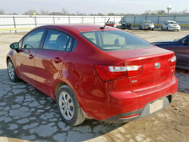 KNADM4A38F6467921 - 2015 KIA RIO LX RED photo 3