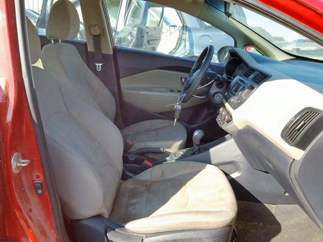 KNADM4A38F6467921 - 2015 KIA RIO LX RED photo 5