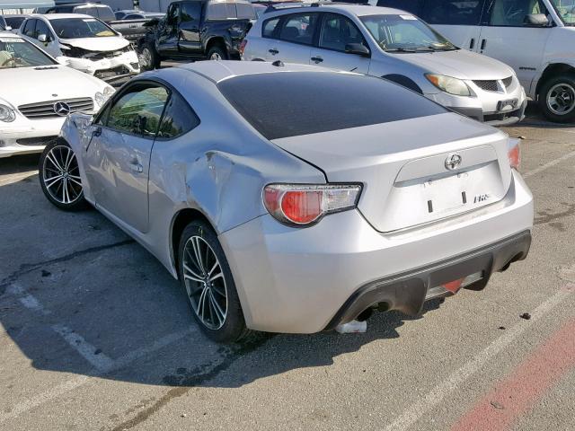 JF1ZNAA18D2710222 - 2013 TOYOTA SCION FR-S SILVER photo 3